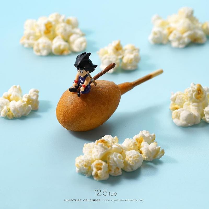 Tatsuya Tanaka, artista japonés, ha usado minuaturas, comida, basura y demás para recrear escenas clásicas de Dragon Ball.