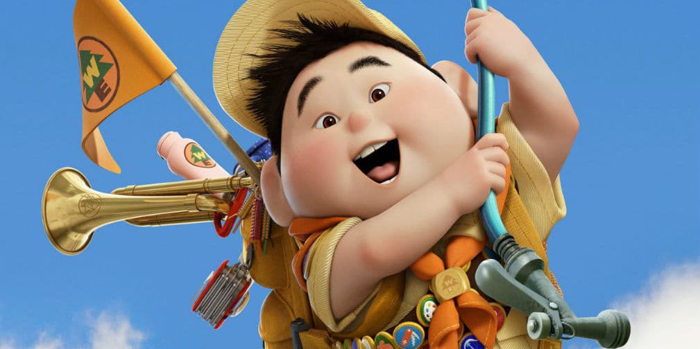 11. Russell: Este niño explorador vivió una aventura de grandes vuelos en UP, ganándose nuestro corazón en el proceso.