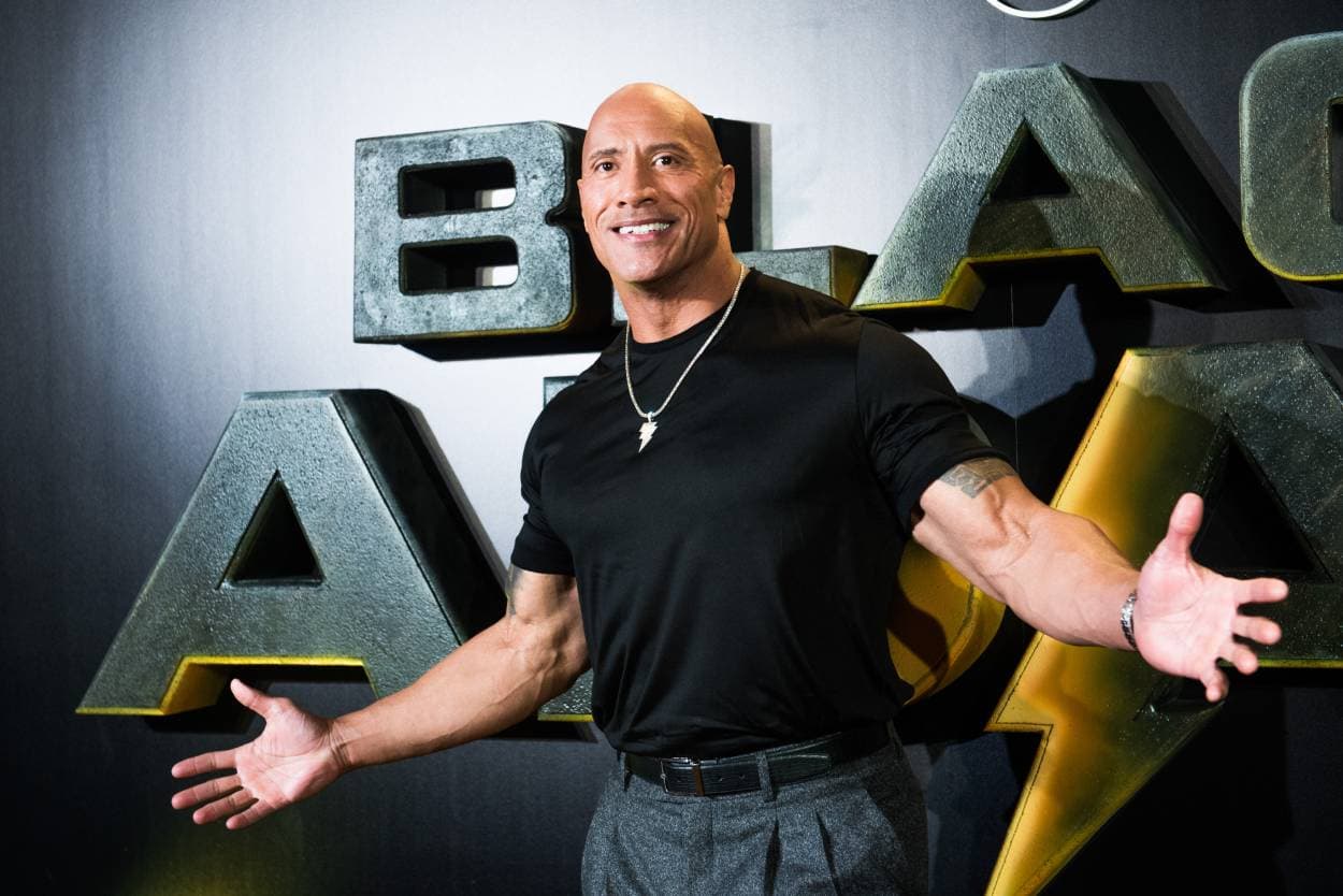 Dwayne John en la premier de 'Black Adam' en 2022.