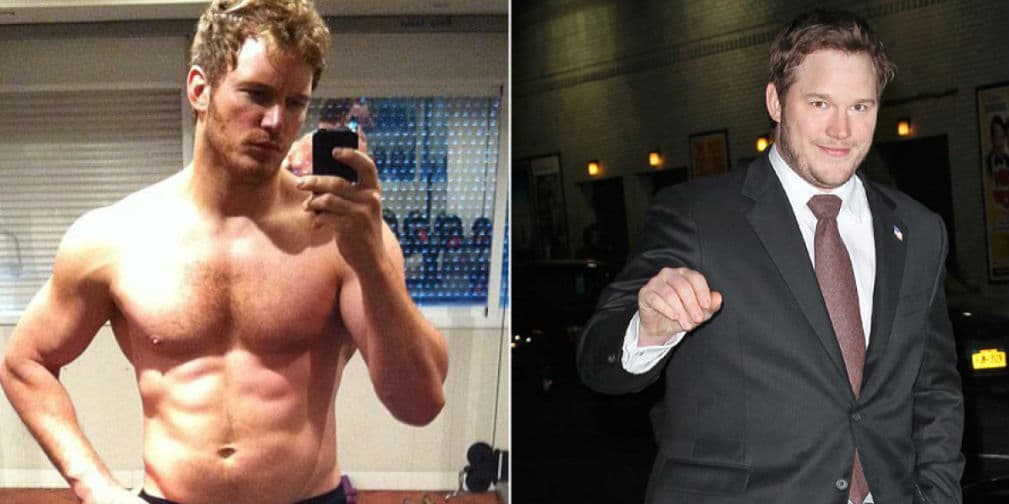 1. Chris Pratt: La estrella de Jurassic World pasó de adorable gordito a sexy héroe de acción.