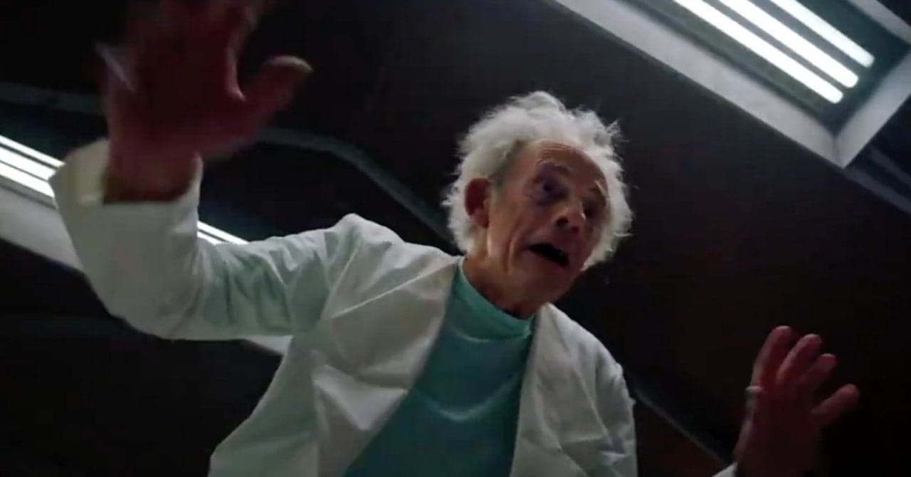 La nueva parte del live action de Rick y Morty con Christopher Lloyd es gloriosa