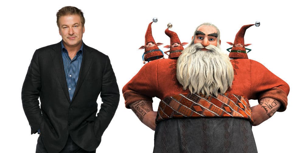 2. Alec Baldwin como Santa Claus: Es el jefe de los Guardianes, y el Guardián de las Maravillas.