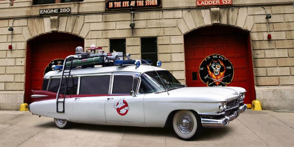 7. El Cadillac de Los Cazafantasmas: Si vas a perseguir espíritus más vale hacerlo en una camioneta mega equipada.