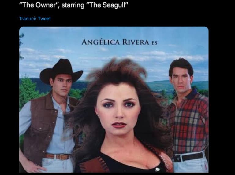 Y claro, 'La Dueña', con la Gaviota, pasaría a ser 'The Owner', starring "the Seagull".